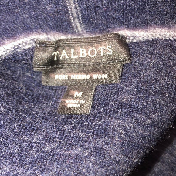Talbots size medium blue wool sweater cardigan - Picture 5 of 5